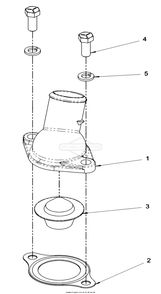 Engine Group - Thermostat Diagram and Parts List for 076158-02  Briggs and Stratton Generator